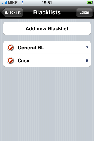 Puedes crear todas las blacklist que desees y agregar los contactos que desees